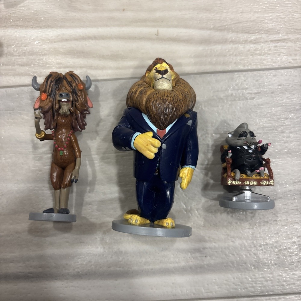 Zootopia Mr Big Lionheart Yax PVC Cake Topper Figure  Disney 2" Collectible Rare